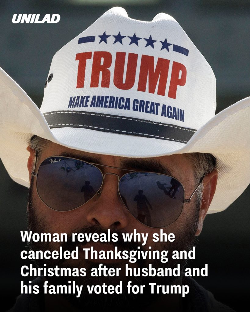 Woman revealed why she canceled Thanksgiving and Christmas after husband and his family voted for Trump