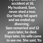 My son died in an accident at 16. My h