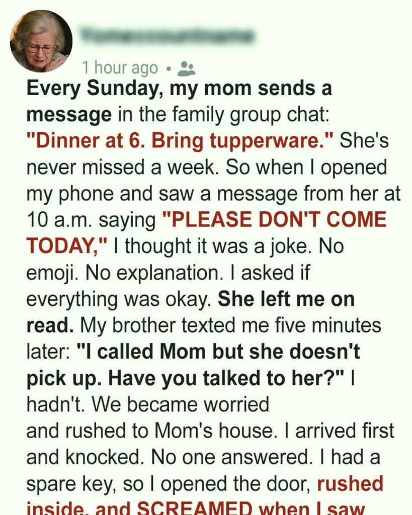 My Mom Texted: ‘Please Don’t Come Today.’ What We Found in Her House Left Us in Tears