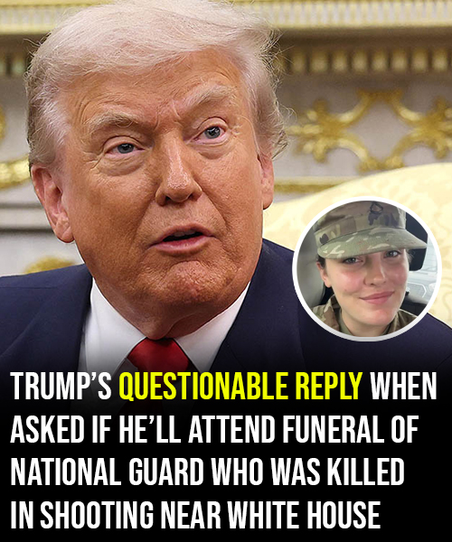 Trump’s questionable answer when asked if he’ll attend funeral of Sarah Beckstrom