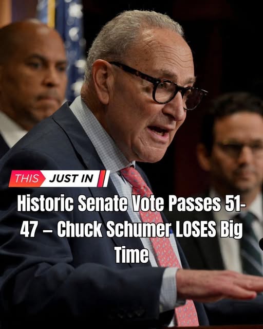 Chuck Schumer Loses Big Time – Senate Passes it 51 – 47 In Massive Vi…