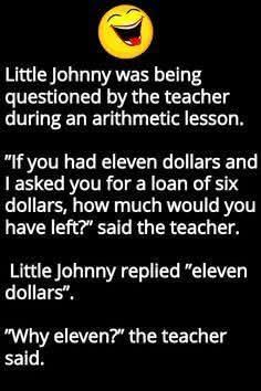 Little Johnny failed his mathematics test completely….