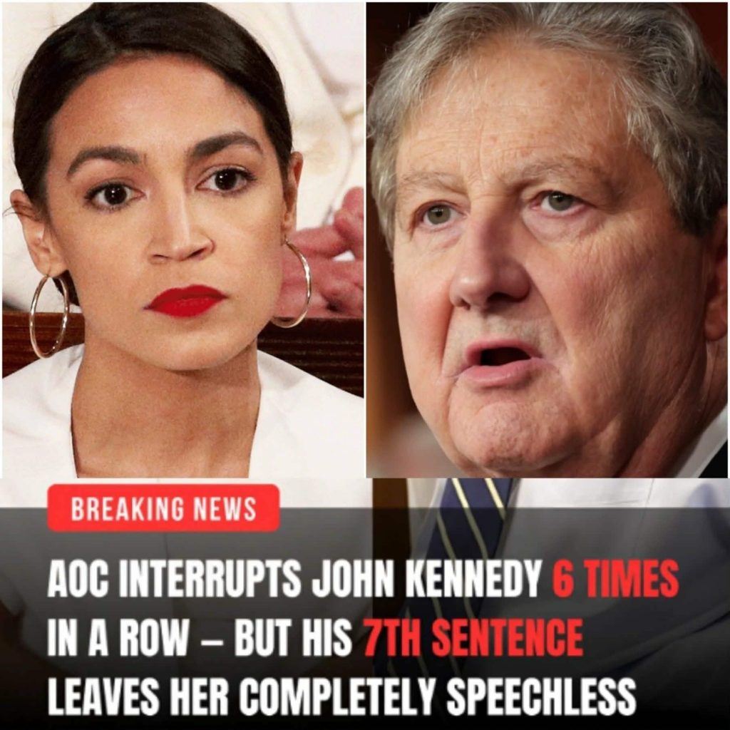 BREAKING: AOC Interrupts John Kennedy 6 Times in a Row, But His 7th Sentence Leaves Her Completely Speechless