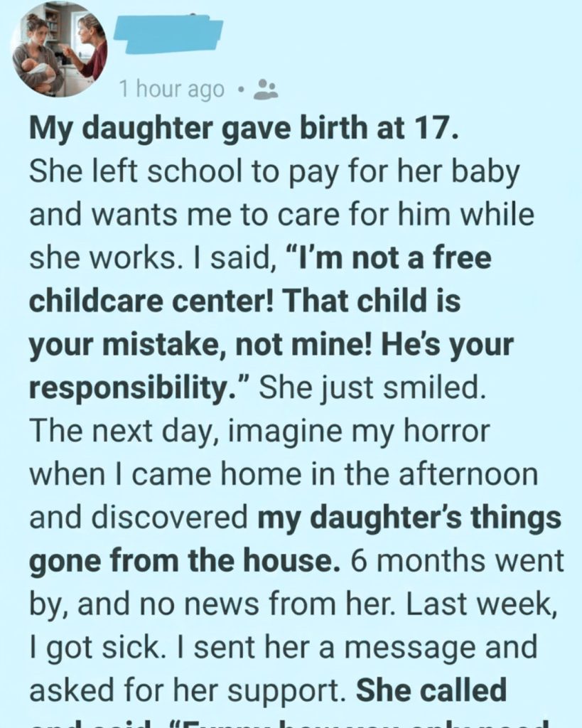 I Refused to Help My Teen Daughter Raise Her Baby — and Now I Am Living in the Silence I Created