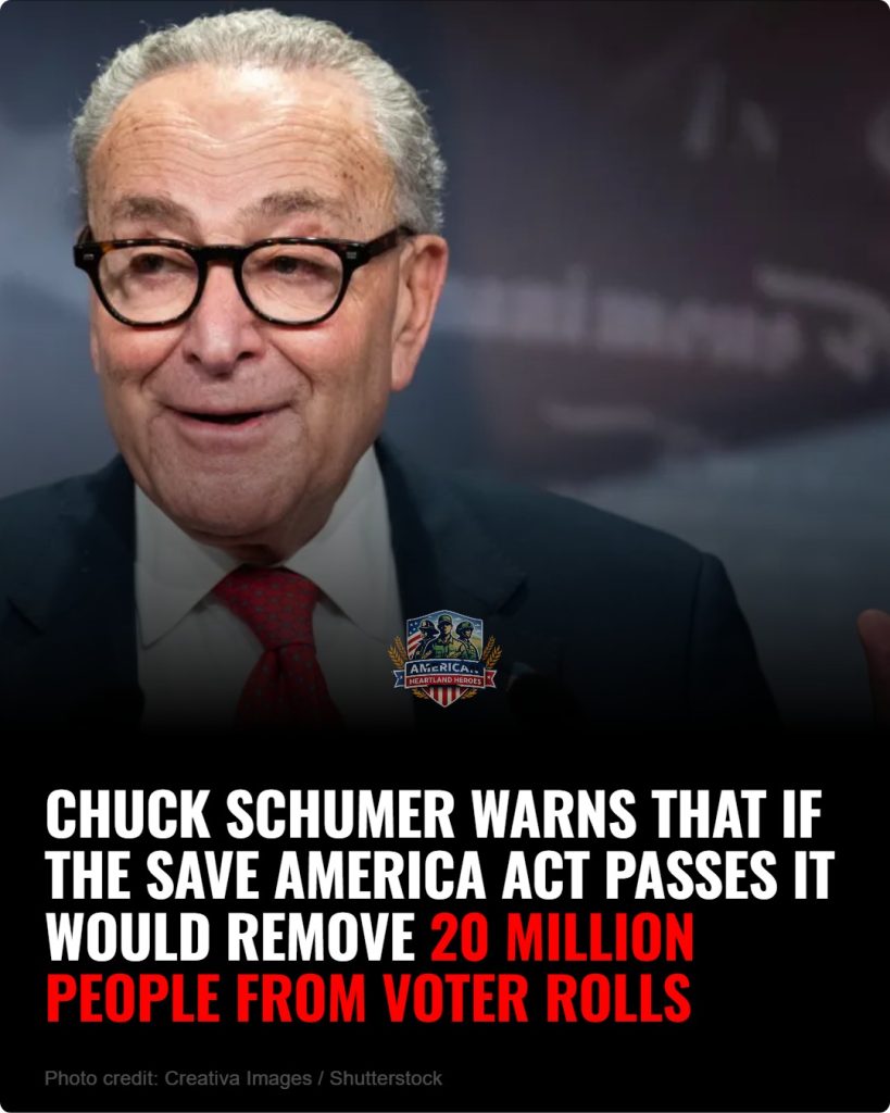 Chuck Schumer is in full panic mode over the SAVE America Act.