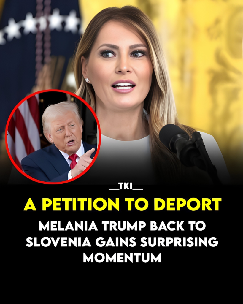 Online discussion has intensified around a petition reportedly calling for Melania Trump to be deported to Slovenia, the country where she was born. The debate quickly spread across social media, triggering strong and divided reactions.