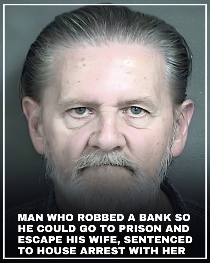 An elderly man who admitted to robbing a bank because he claimed he would “rather be in jail than at home with his wife”
