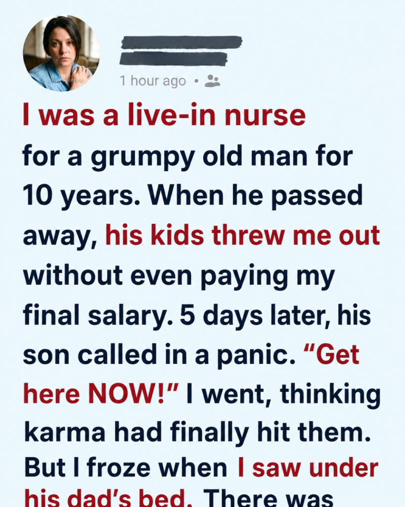 I Was Just His Live-In Nurse—Until His Final Secret Left His Family Speechless