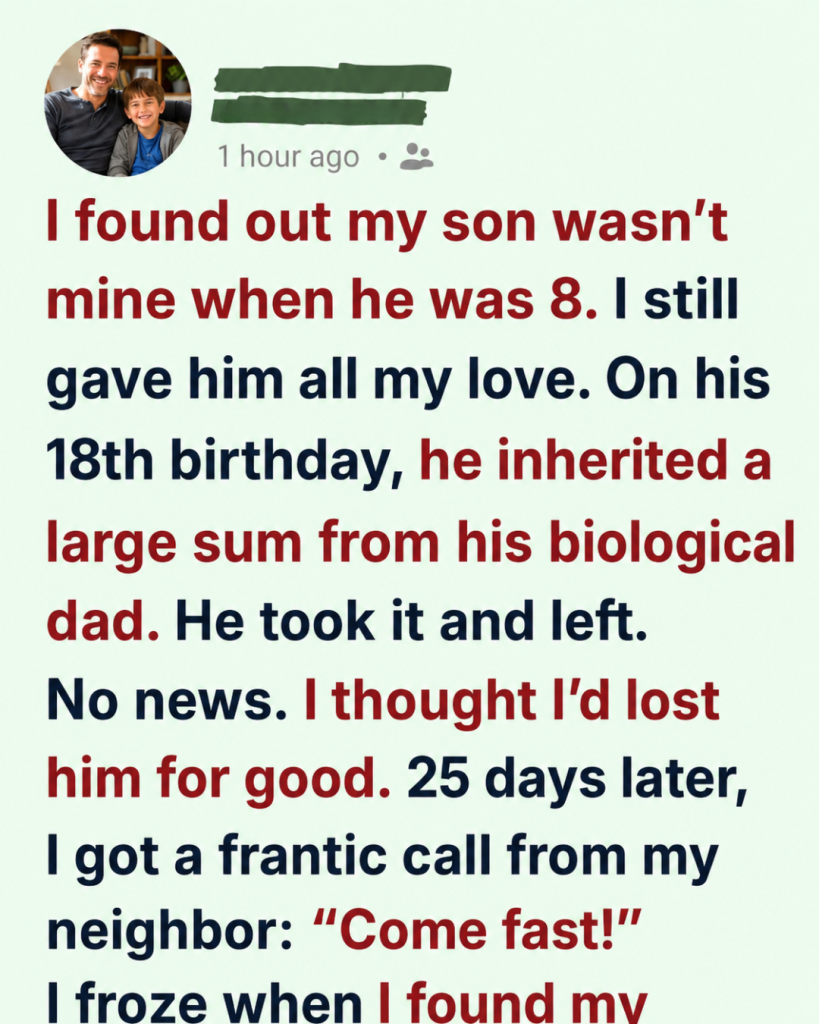 I Found Out My Son Wasn’t Mine When He Was 8—18 Years Later, He Proved That Family Is More Than Blood
