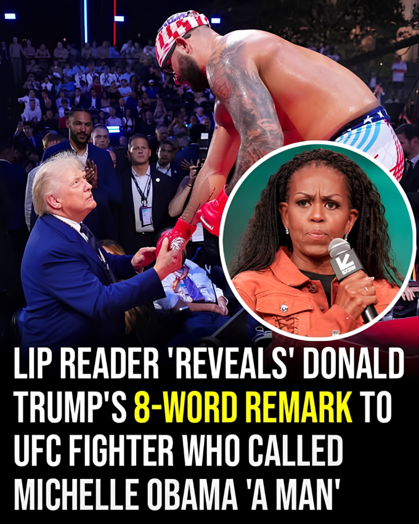 Lip reader ‘reveals’ Donald Trump’s 8-word remark to UFC fighter who called Michelle Obama ‘a man’