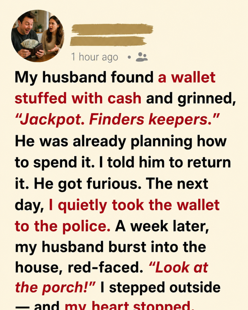 My Husband Wanted to Keep a Lost Wallet Full of Cash — Until a Child’s Note Broke Him