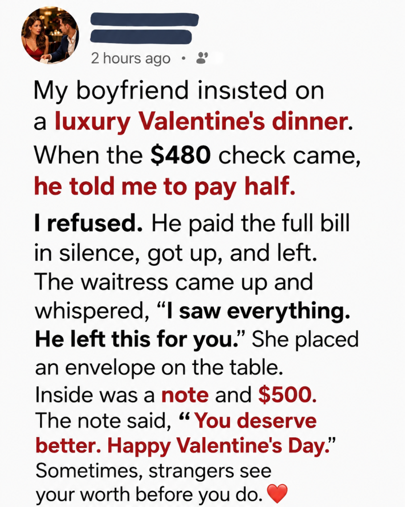 Cruel Valentine Dinner Test Reveals Why A Seven Year Romance Failed